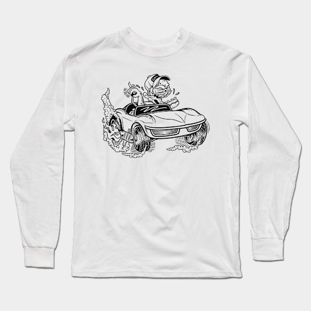 Boulevard Shag Nasty Corvette Long Sleeve T-Shirt by Boulevard Shag Nasty